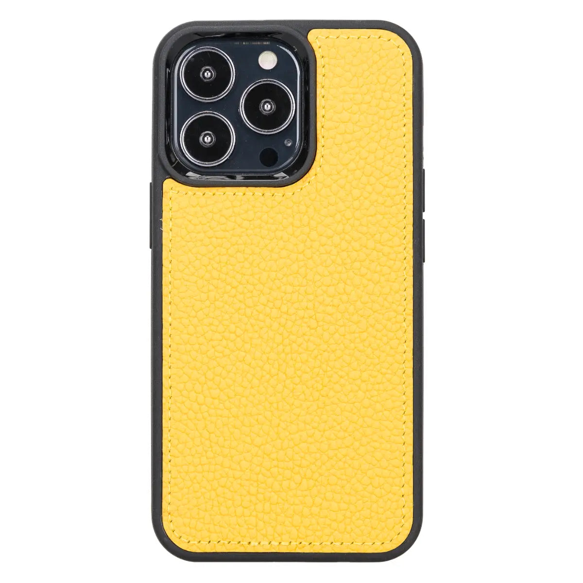 Premium Yellow Leather Magnetic Case for iPhone 13 Pro - Slim Protective Cover with Strong MagSafe Compatibility | Perfect for Work, Travel & Everyday Use