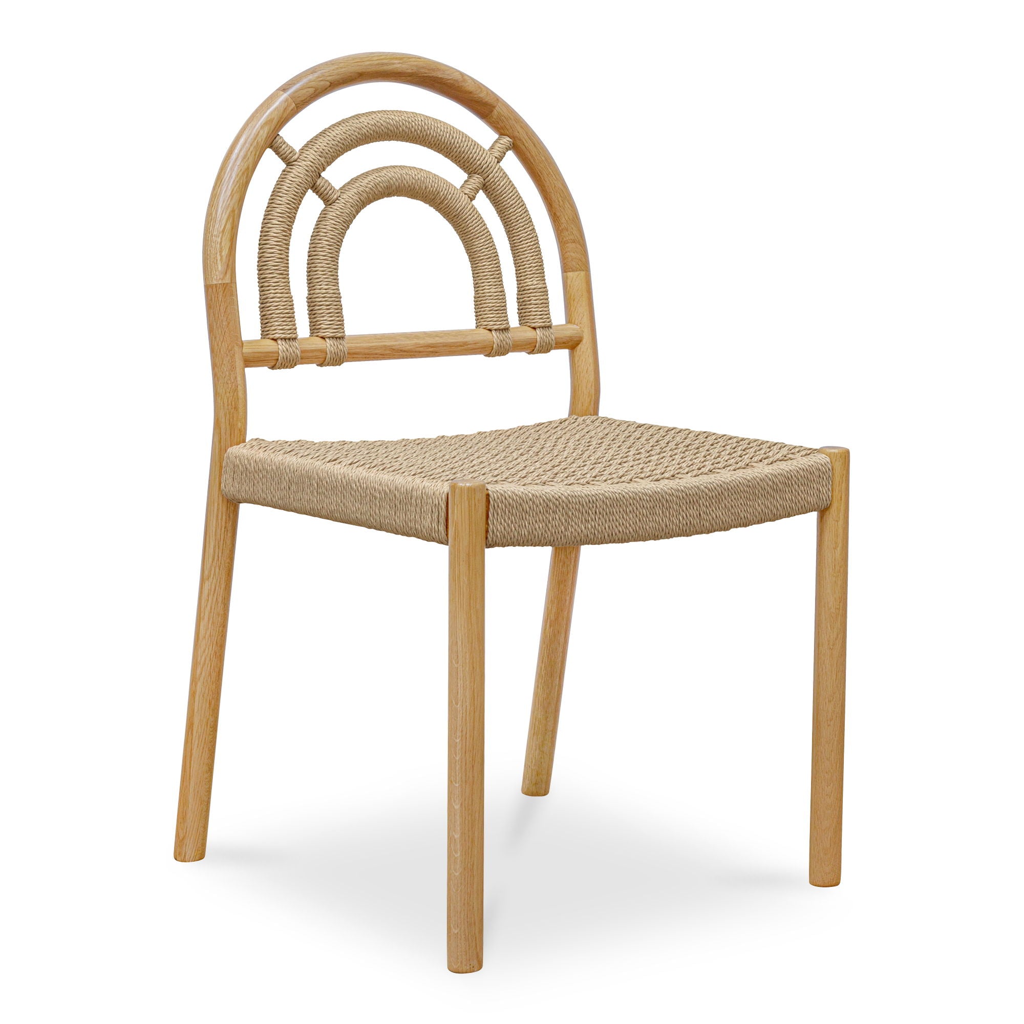 Avery Dining Chairs Set of 2 - Natural Wood Kitchen Chairs for Dining Room, Breakfast Nook & Home Decor