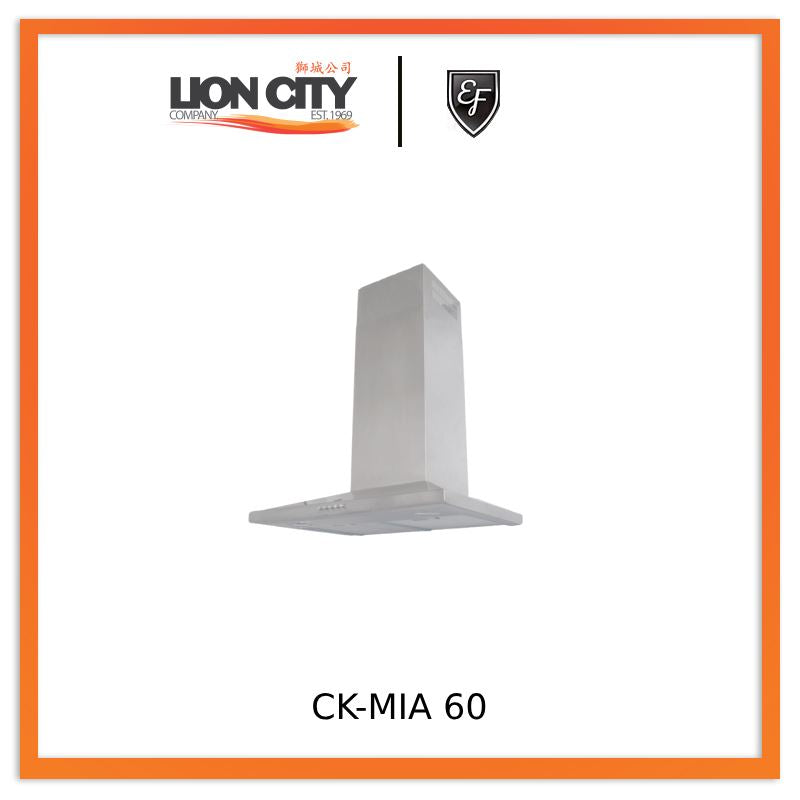 EF CK MIA 60 Stainless Steel Chimney Cooker Hood - Powerful 900 CFM Range Hood with LED Lights for Kitchen Ventilation | Perfect for Modern Home Cooking & BBQ