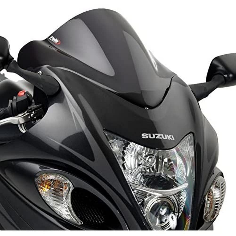 Puig 4826F Dark Smoke Racing Windscreen - Motorcycle Windshield for Sports Bikes, Street Bikes & Touring Bikes - High Performance Protection for Riding Comfort
