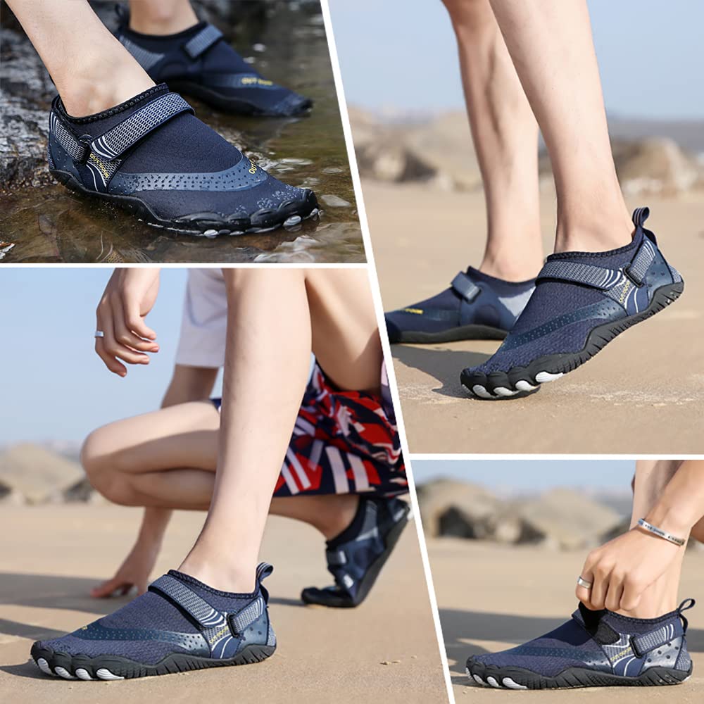 Tongzone Quick-Dry Water Shoes for Men & Women - Barefoot Aqua Shoes for Swimming, Hiking, Beach, Pool & Water Sports | Lightweight Athletic Water Shoes for Outdoor Activities