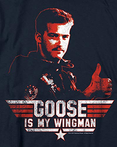 Top Gun Goose is My Wingman Navy T-Shirt - Vintage Movie Tee for Men, Casual Wear & Fan Gifts