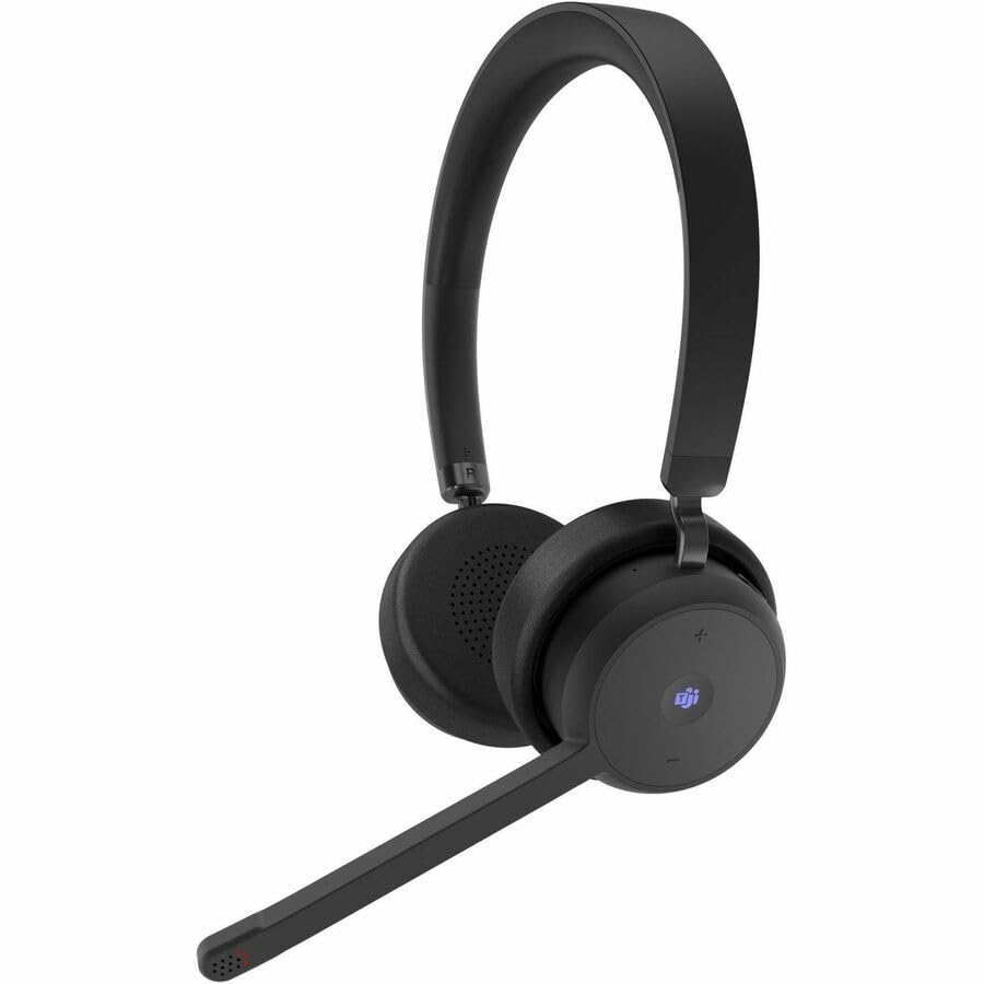 Lenovo Wireless VoIP Headset for Microsoft Teams Certified - Noise Cancelling Microphone, Bluetooth 5.3 Multipoint Connectivity, USB-A Receiver - 31H Talk Time & 60H Playback - Lightweight Over-Ear Design with Replaceable Earcups - Perfect for Remote Work, Online Meetings & Call Centers