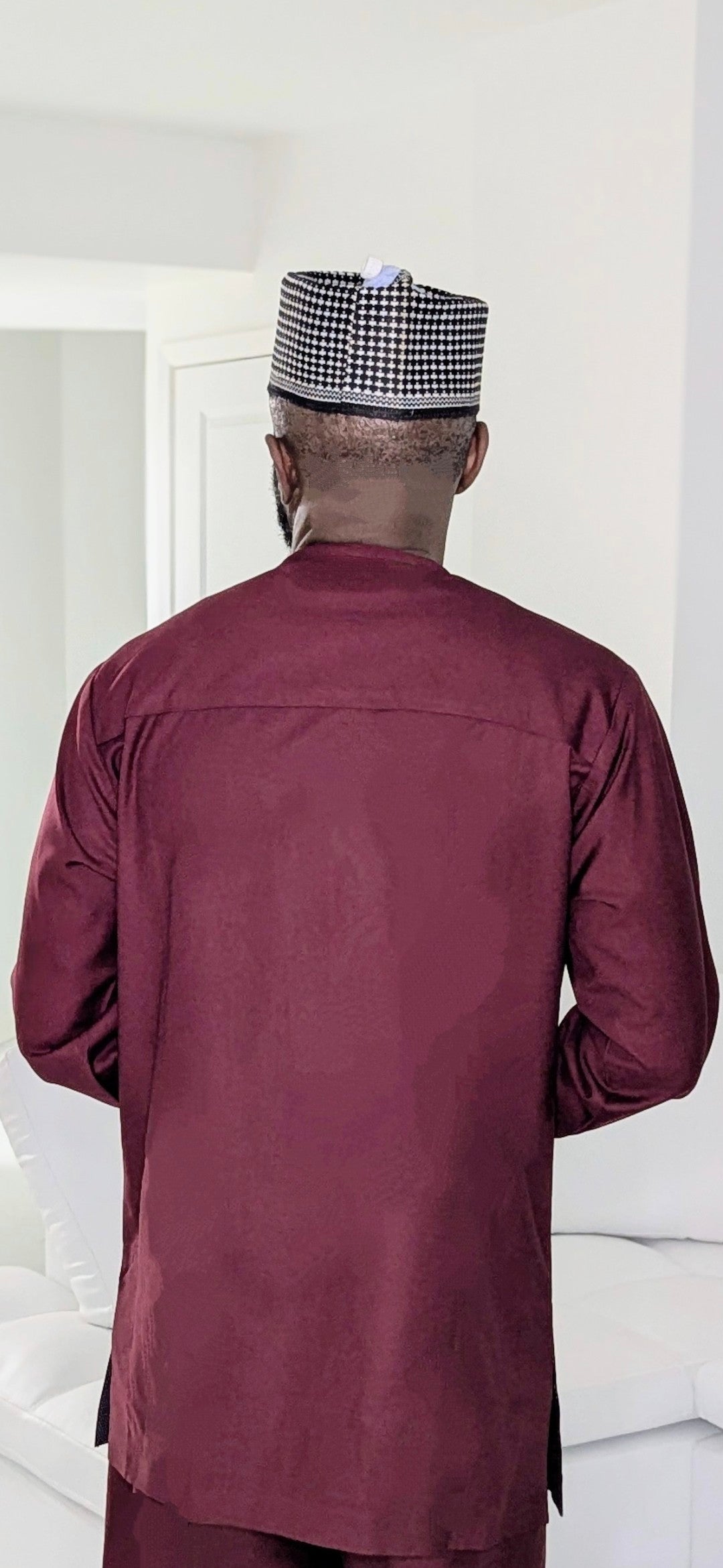 Stylish Burgundy African Senator Dashiki Suit for Men | Traditional African Attire | Perfect for Weddings, Parties & Cultural Events | DPASBW22