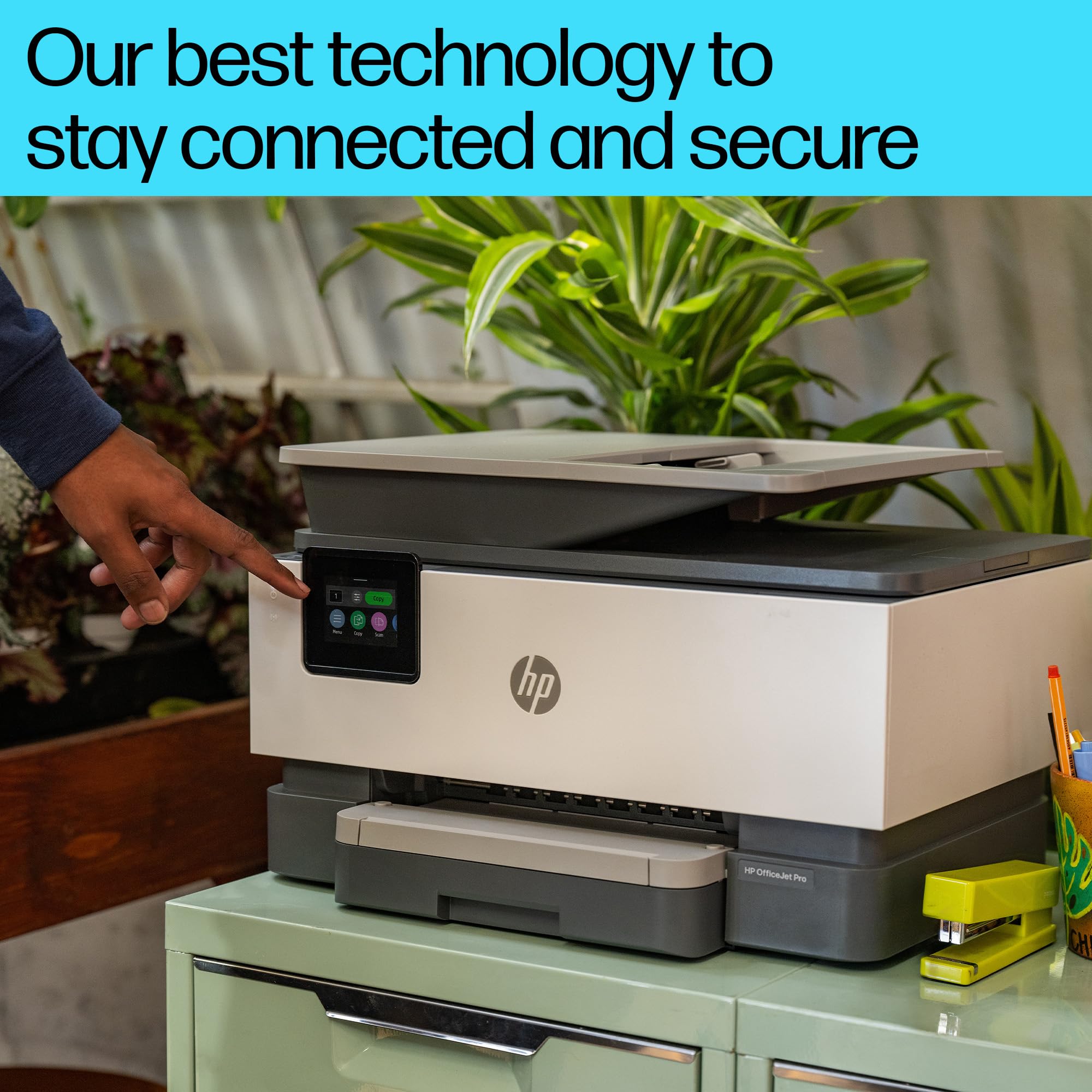 HP OfficeJet Pro 9120e All-in-One Wireless Color Printer for Small Business | Print, Scan, Copy with Automatic Document Feeder | Includes 3 Months Instant Ink & Easy Setup | 3-Year Warranty | Perfect for Home Office, Remote Work & School Projects