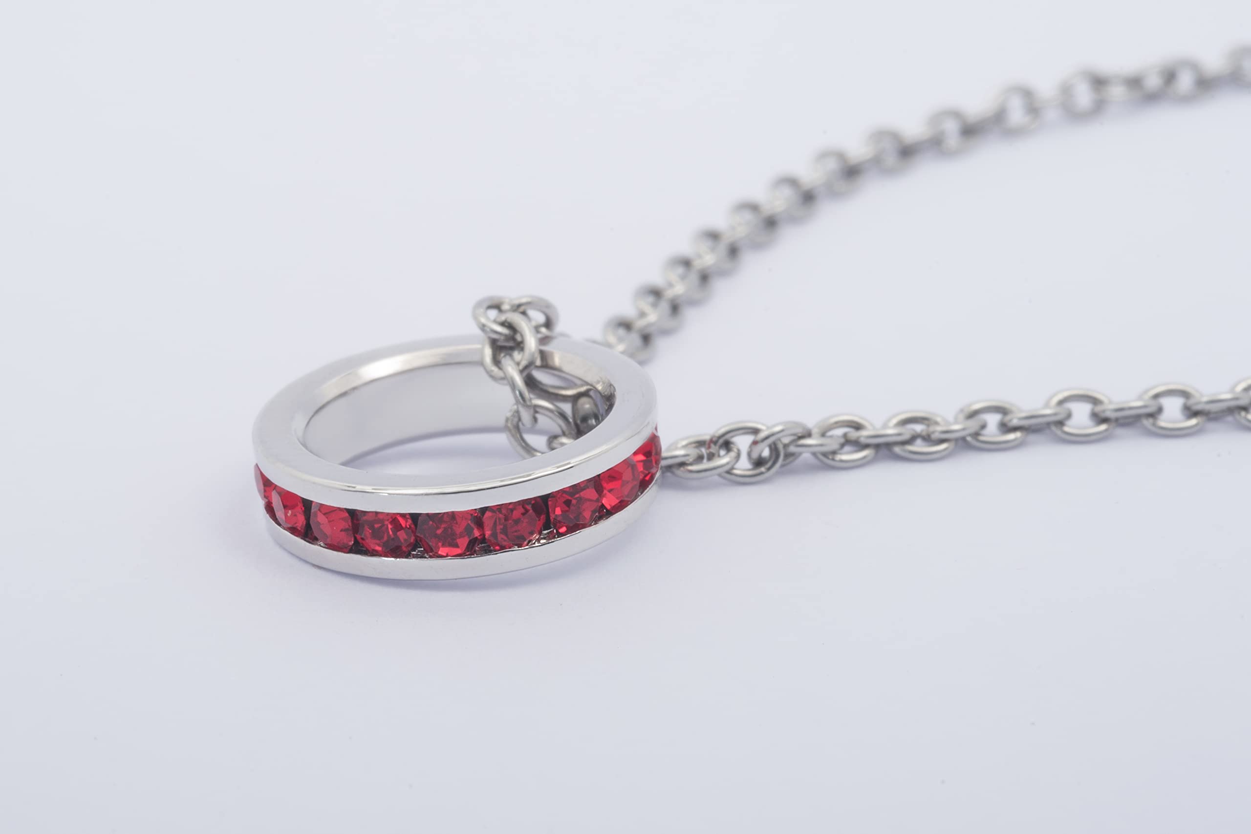 Birthstone Pendant Necklace - Genuine Crystal Full Eternity Charm, Stackable Jewelry for Women | Perfect Gift for Birthday, Anniversary & Mother's Day