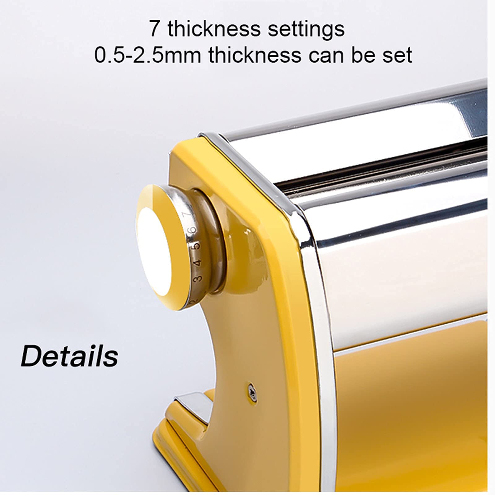 Premium Stainless Steel Pasta Maker Machine with Hand Crank & Clamp - Professional Dough Noodle Maker for Homemade Spaghetti, Fettuccini & More | Perfect for Italian Cooking, Family Meals & Restaurant-Quality Pasta at Home