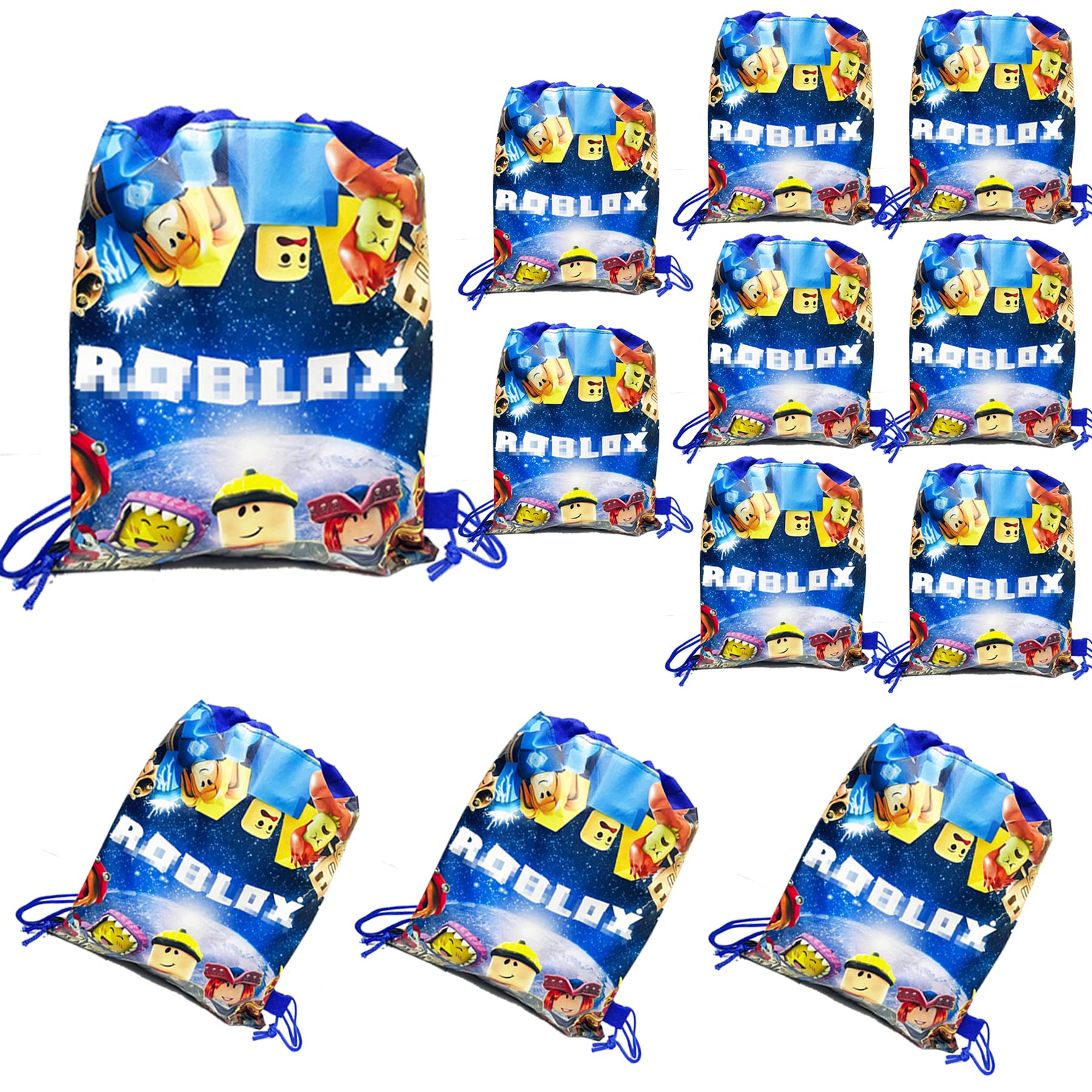 12PCS Drawstring Party Favor Bags for Kids Birthday Party - Colorful Gift Bags for Children, Girls & Baby Showers - Perfect for Candy, Toys & Party Favors (Birthday Party Supplies)