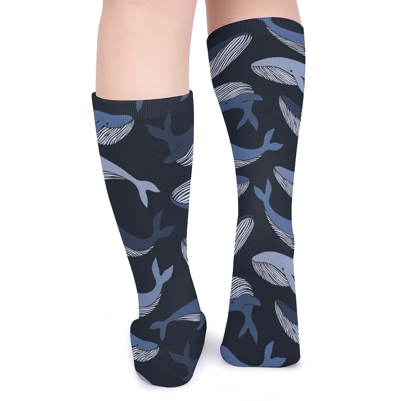 Shark Whale Women's Knee High Sports Socks - Warm Athletic Tights for Running, Yoga & Winter Outdoor Activities