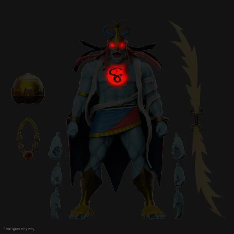 Mumm Ra (LED Eyes) ThunderCats ULTIMATES! 7-Inch Collectible Action Figure with Light-Up Feature - Perfect for Display, Toy Photography, and ThunderCats Fans Collection
