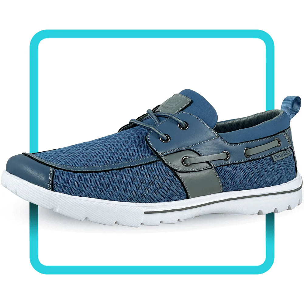 SKUZE Women's Wide Width Comfortable Slip-On Marina Shoes for Boating, Walking & Casual Wear - Non-Slip Boat Deck Shoes with Arch Support