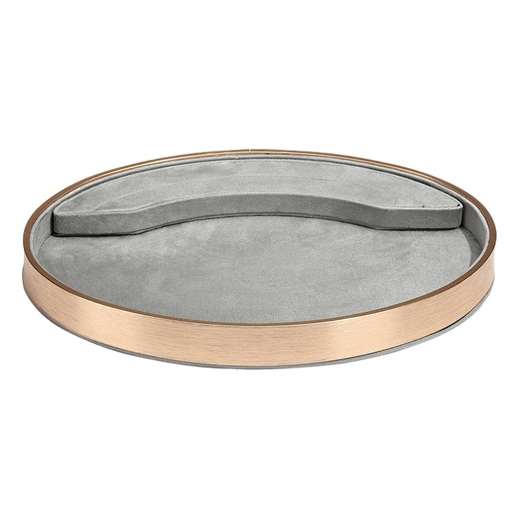 Metal Jewelry Tray Organizer - Gray Ring Holder for Dresser & Countertop Display