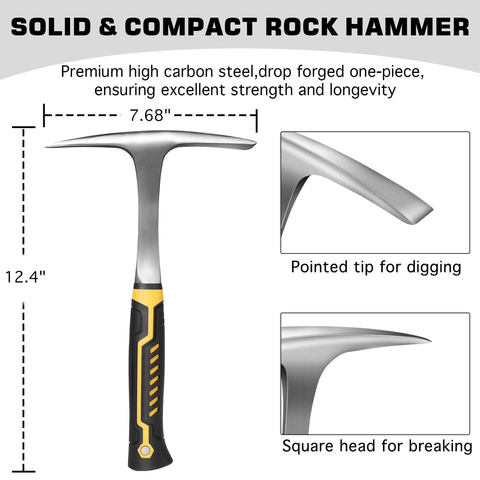 26oz Geologist Rock Pick Hammer Kit - 12