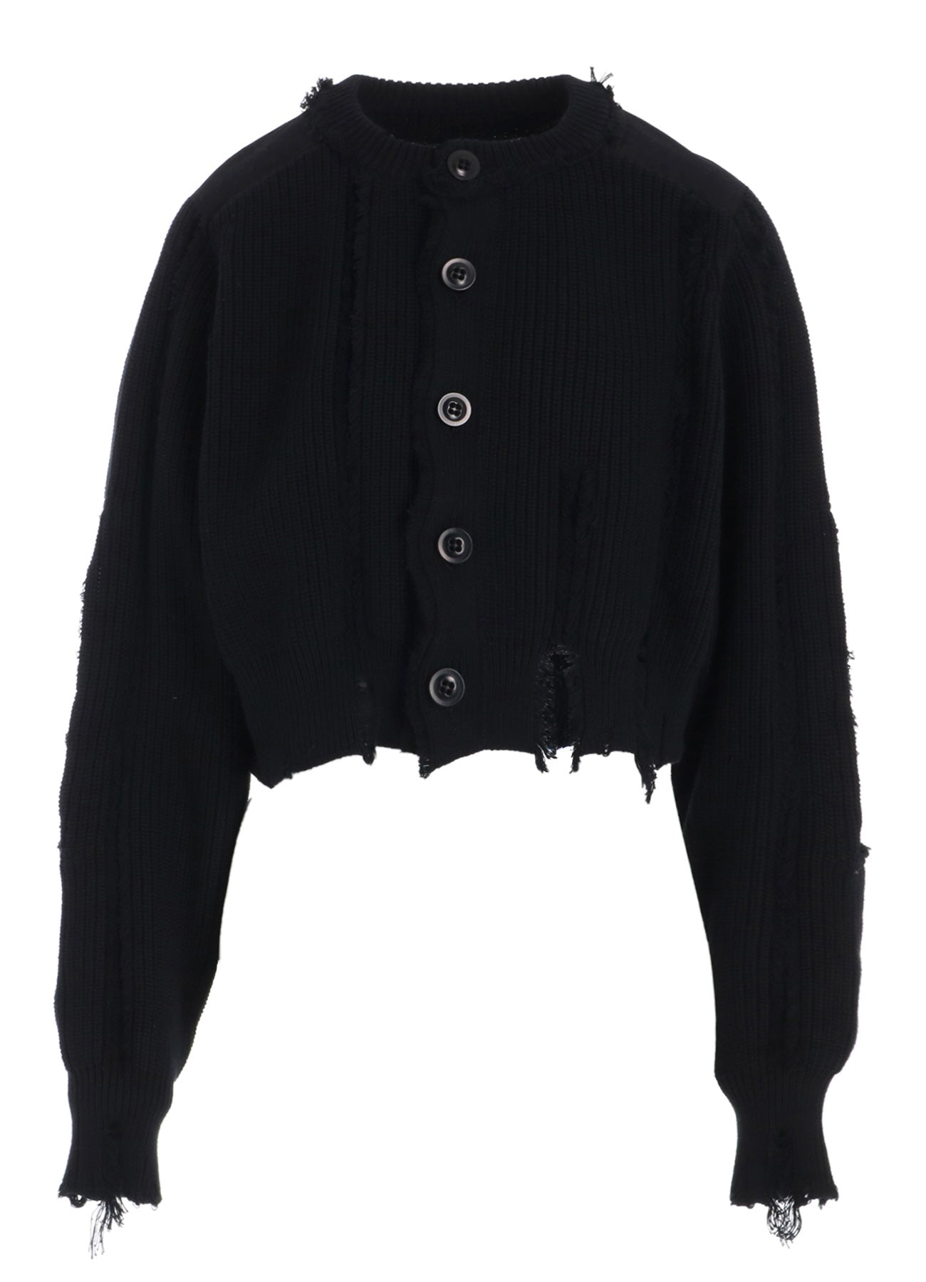 Distressed Cotton Crewneck Knit Cardigan for Women - Soft & Comfortable Pullover Sweater for Casual Wear, Layering, and Fall Fashion
