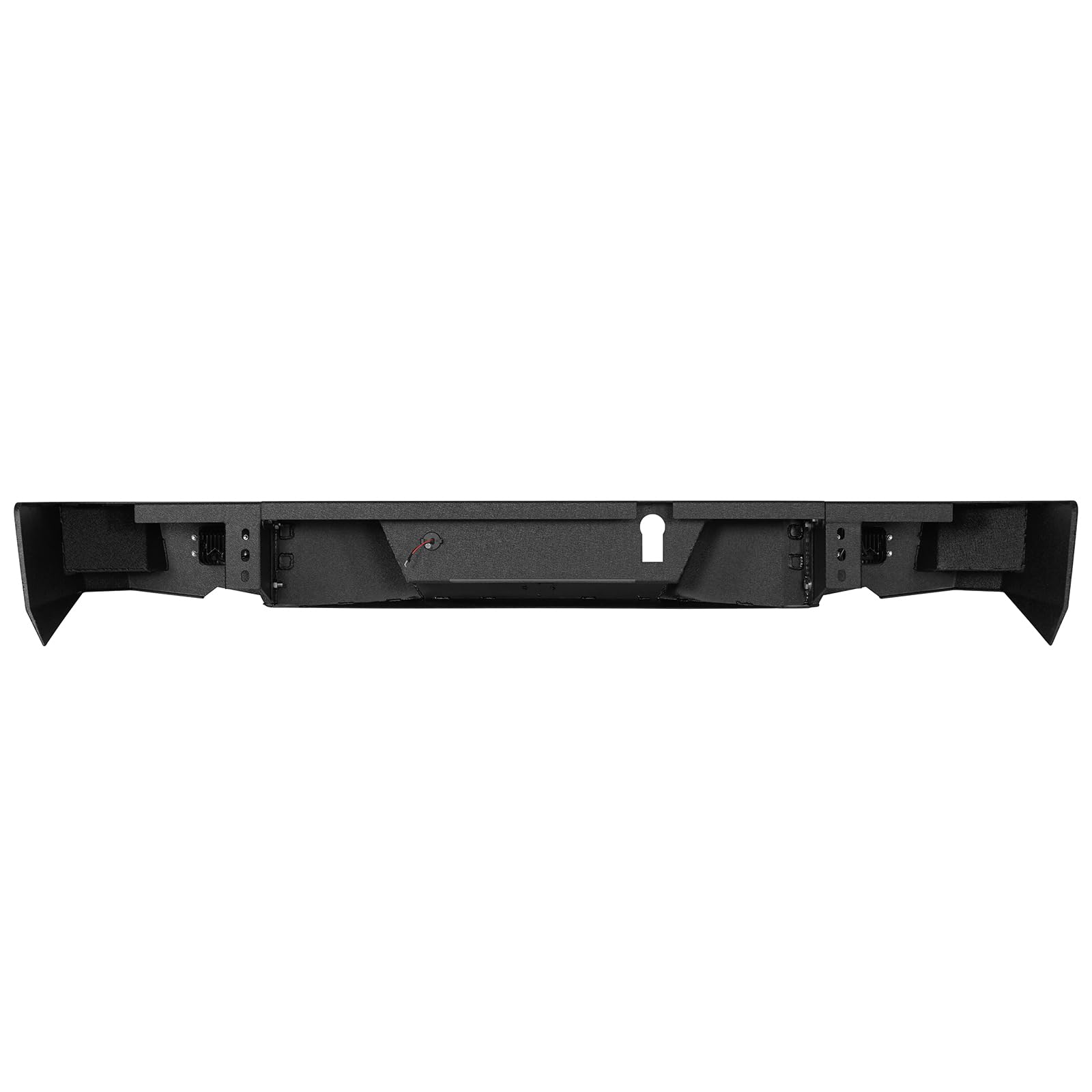 Hooke Road Heavy Duty Steel Rear Bumper with LED Lights for 2009-2023 Dodge Ram 1500 Pickup Truck | Back Step Bumper Replacement | Off-Road Protection & Towing Enhancement