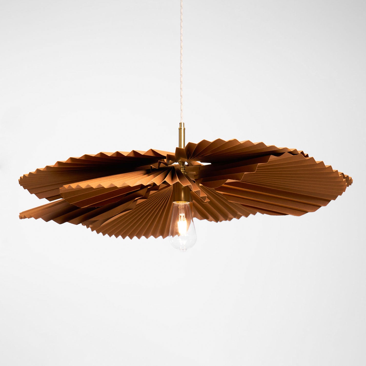 Handmade Folded Leaf Lotus Pendant Light - Bohemian Style Ceiling Lamp for Living Room, Bedroom & Dining Room Decor