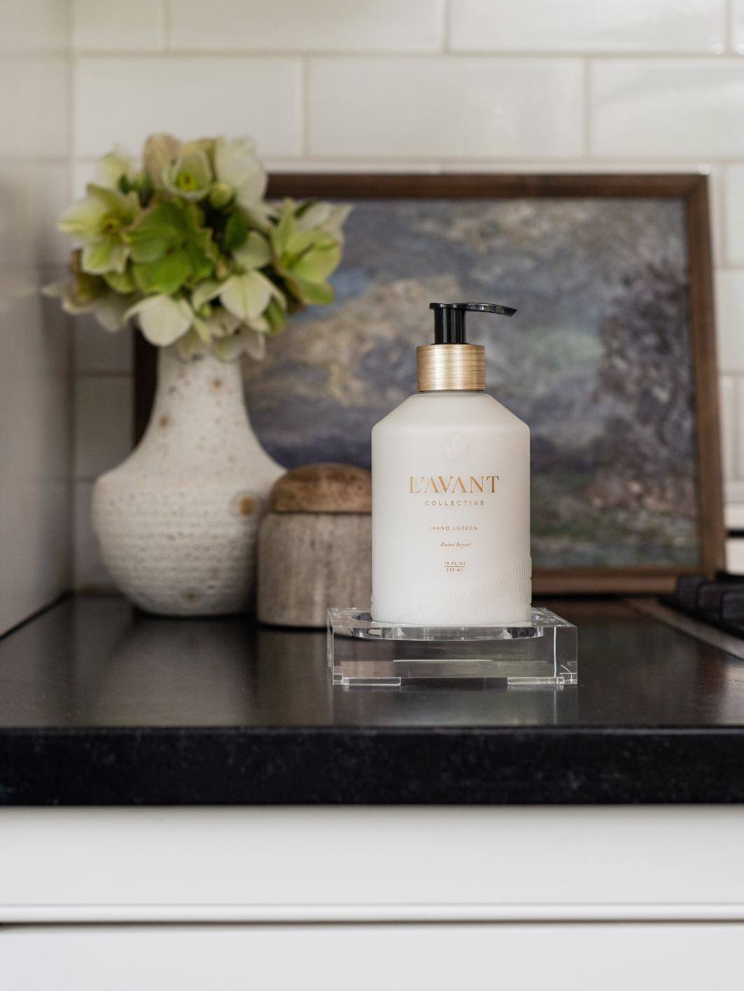 Premium Hand Lotion in Elegant Glass Bottle - Moisturizing & Nourishing for Dry Skin - Perfect for Home, Office & Travel Use