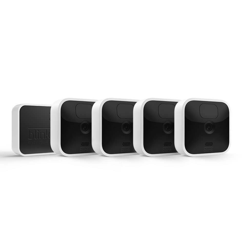 Blink Indoor Wireless HD Security Camera System - 4 Pack with 2-Year Battery Life, Motion Detection, Two-Way Audio & Alexa Compatibility | Free Blink Subscription Trial | Ideal for Home Monitoring, Baby Watching & Pet Surveillance