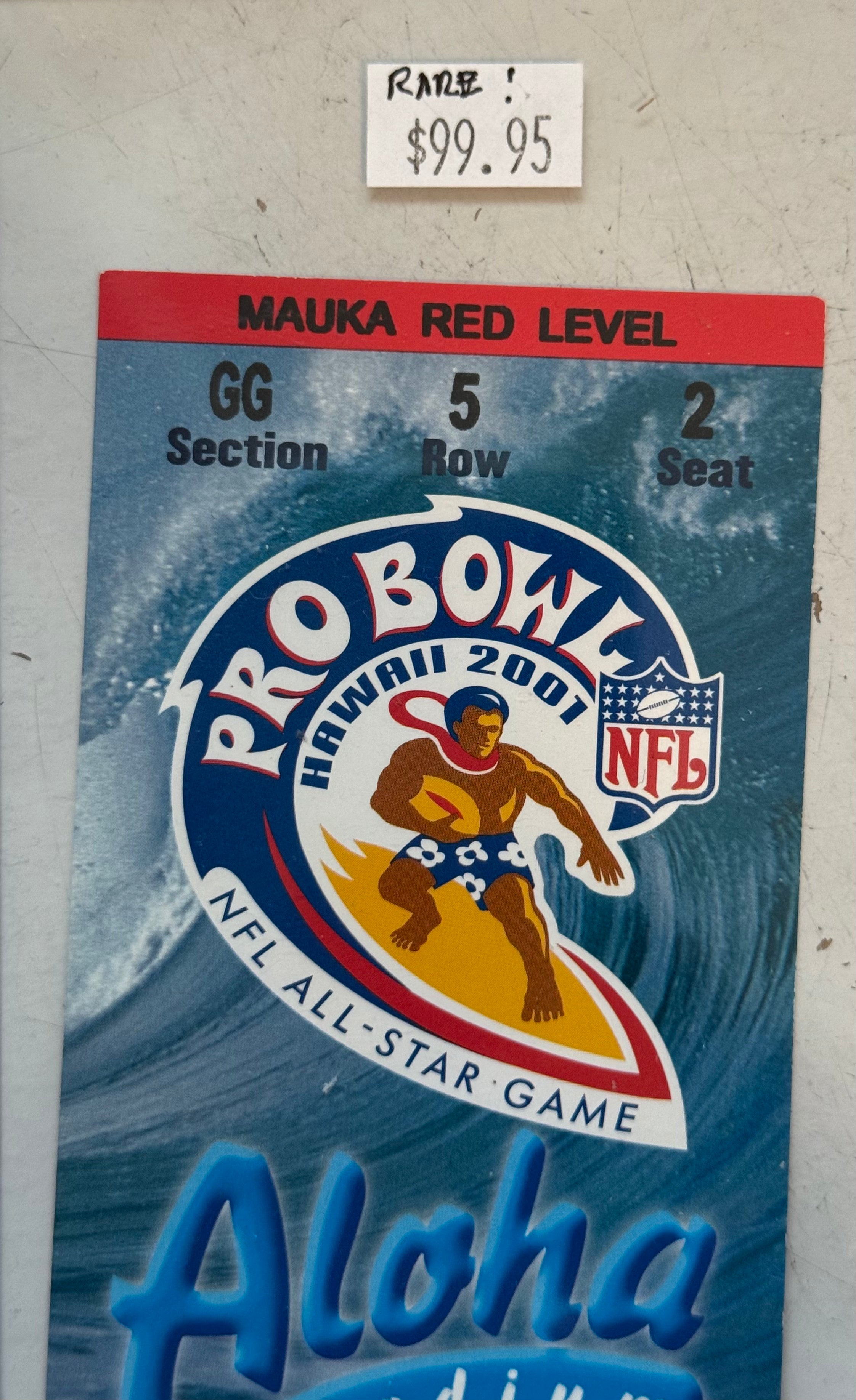 2001 Pro Bowl Hawaii Official Game Ticket - Rare Collectible Football Memorabilia for Sports Fans & Collectors - Perfect for Framing, Display, or Gift Giving