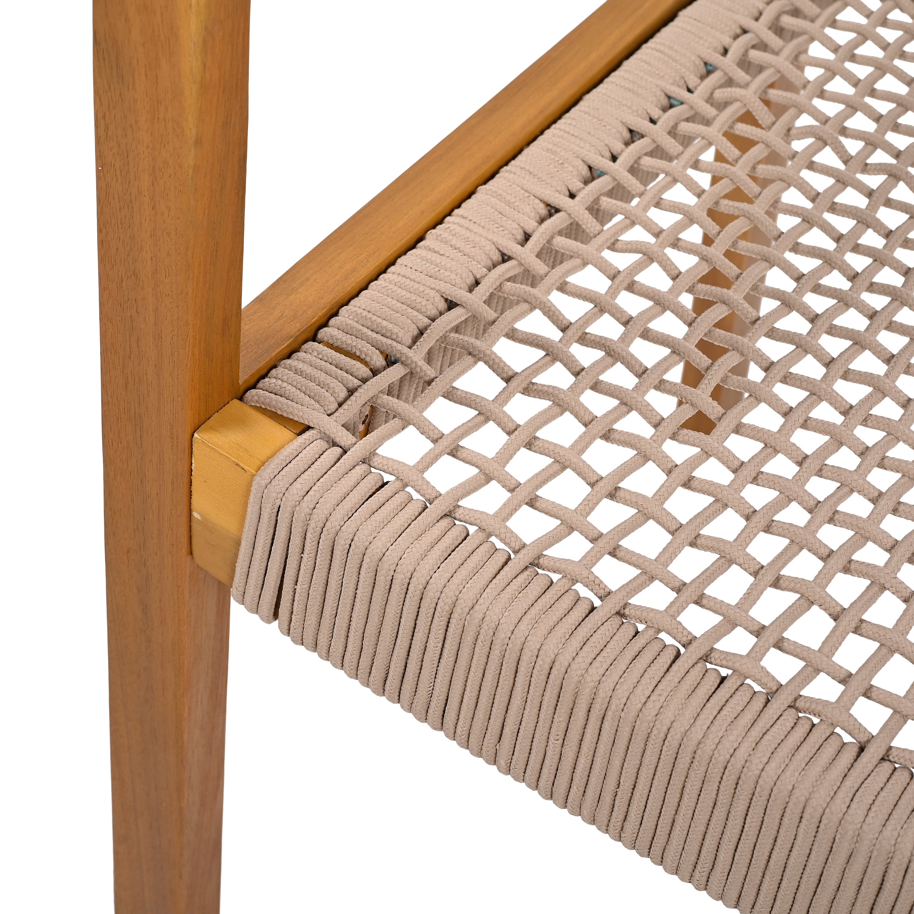 Braided Dining Chair Light Brown - Woven Rattan Seat, Sturdy Wood Frame - Perfect for Kitchen, Dining Room, Patio & Boho Home Decor