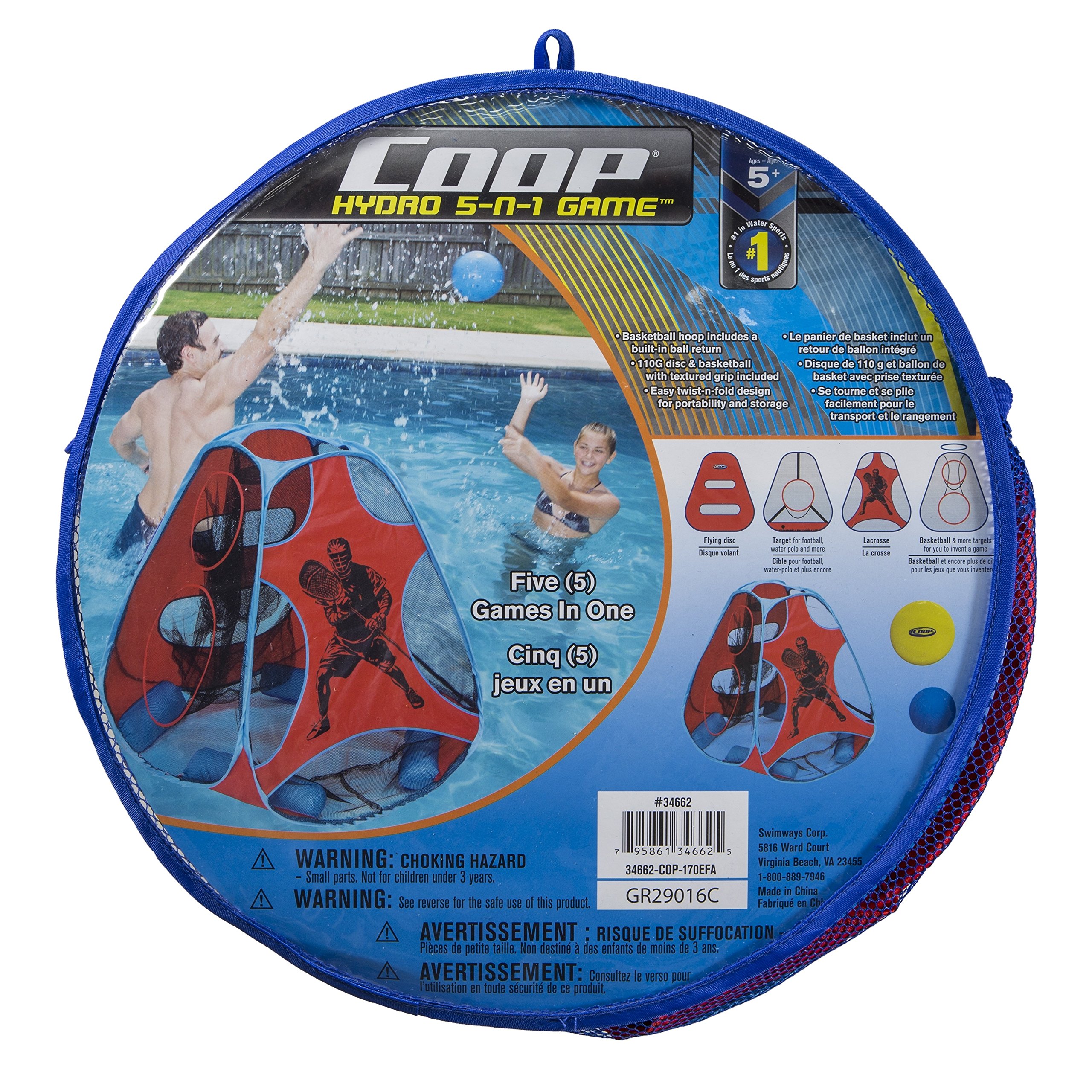 COOP Hydro 5-in-1 Outdoor Water Game Set for Kids & Adults - Splash Ball, Water Bomb, Toss & Catch Fun for Pool, Beach, Backyard Parties & Summer Activities