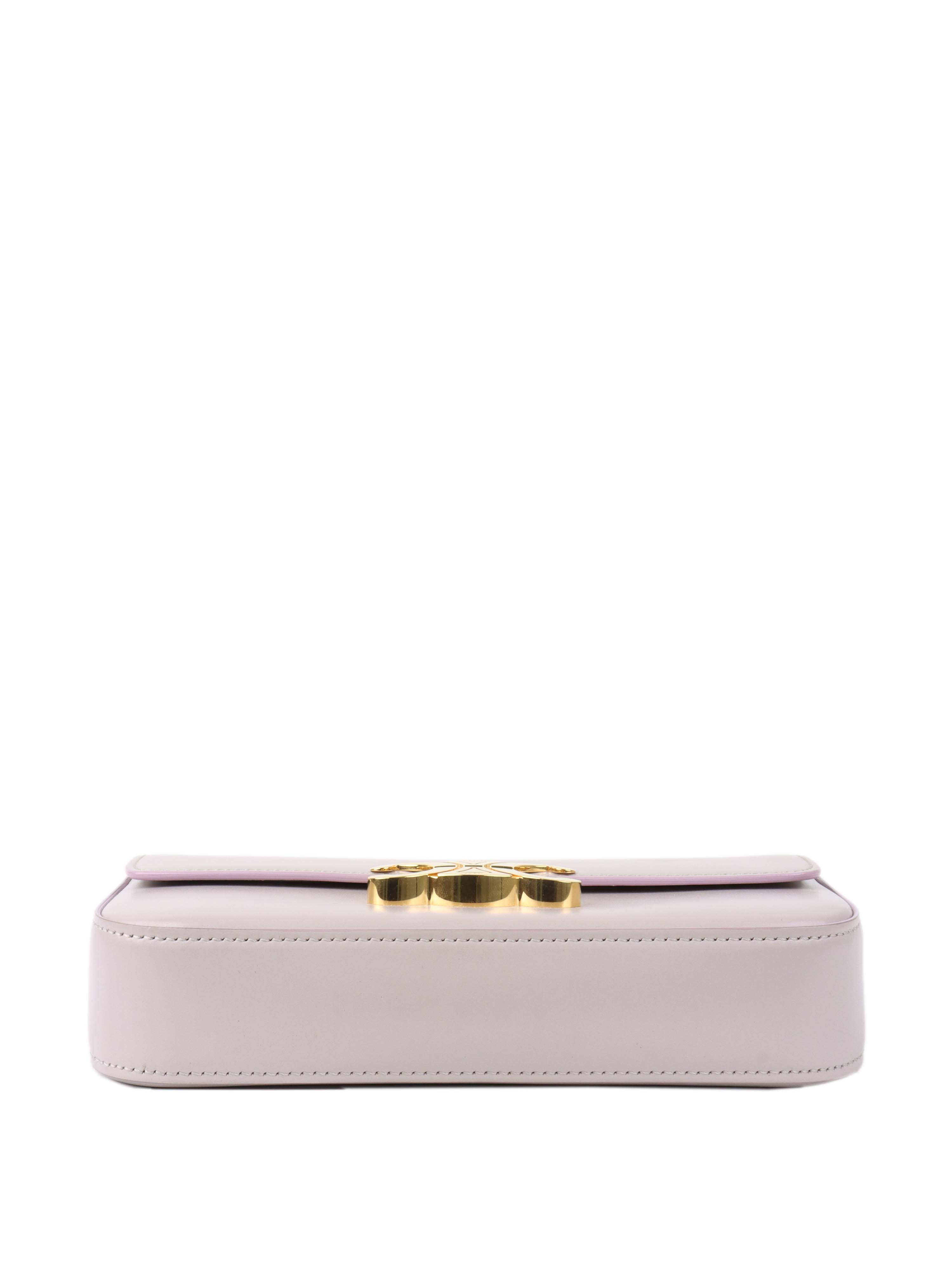 Celine Claude Shoulder Bag in Light Lavender - Women's Luxury Leather Crossbody Purse for Work, Travel & Evening Out