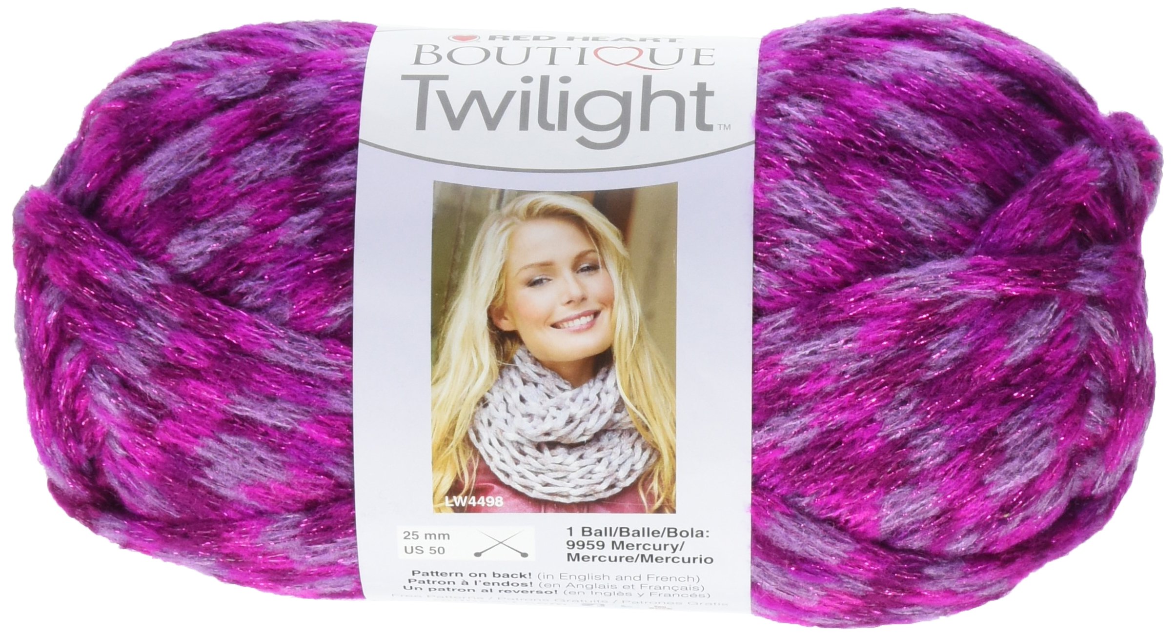 RED HEART Yarn - Twilight Electric Color | Soft Acrylic Knitting & Crochet Yarn for Scarves, Hats & DIY Crafts | Perfect for Winter Projects & Handmade Gifts