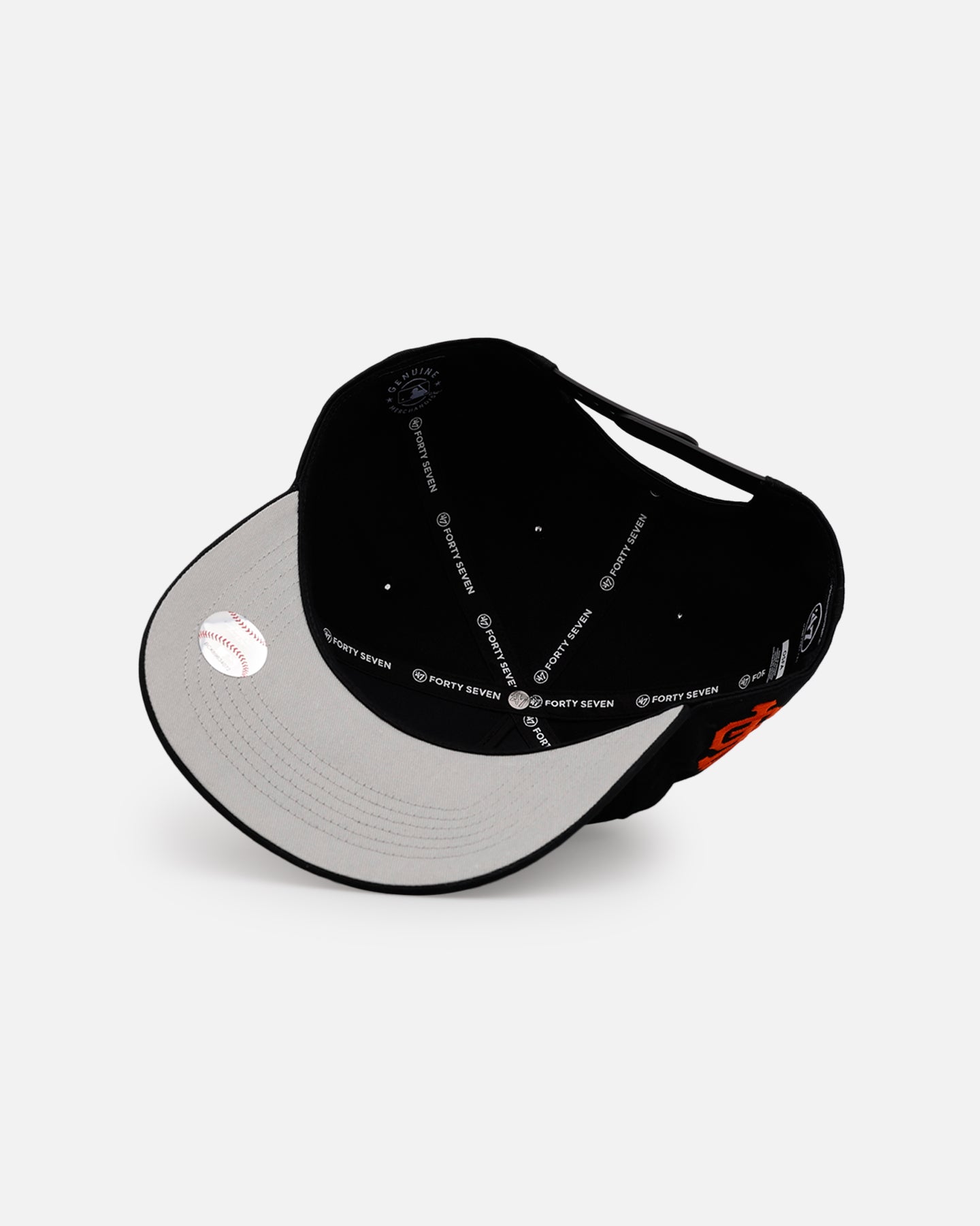 47 Brand San Francisco Giants 'Black Dome Script' Snapback Hat - Adjustable Hitch Back - Black Baseball Cap for Men & Women - Perfect for Games, Streetwear & Casual Outfits
