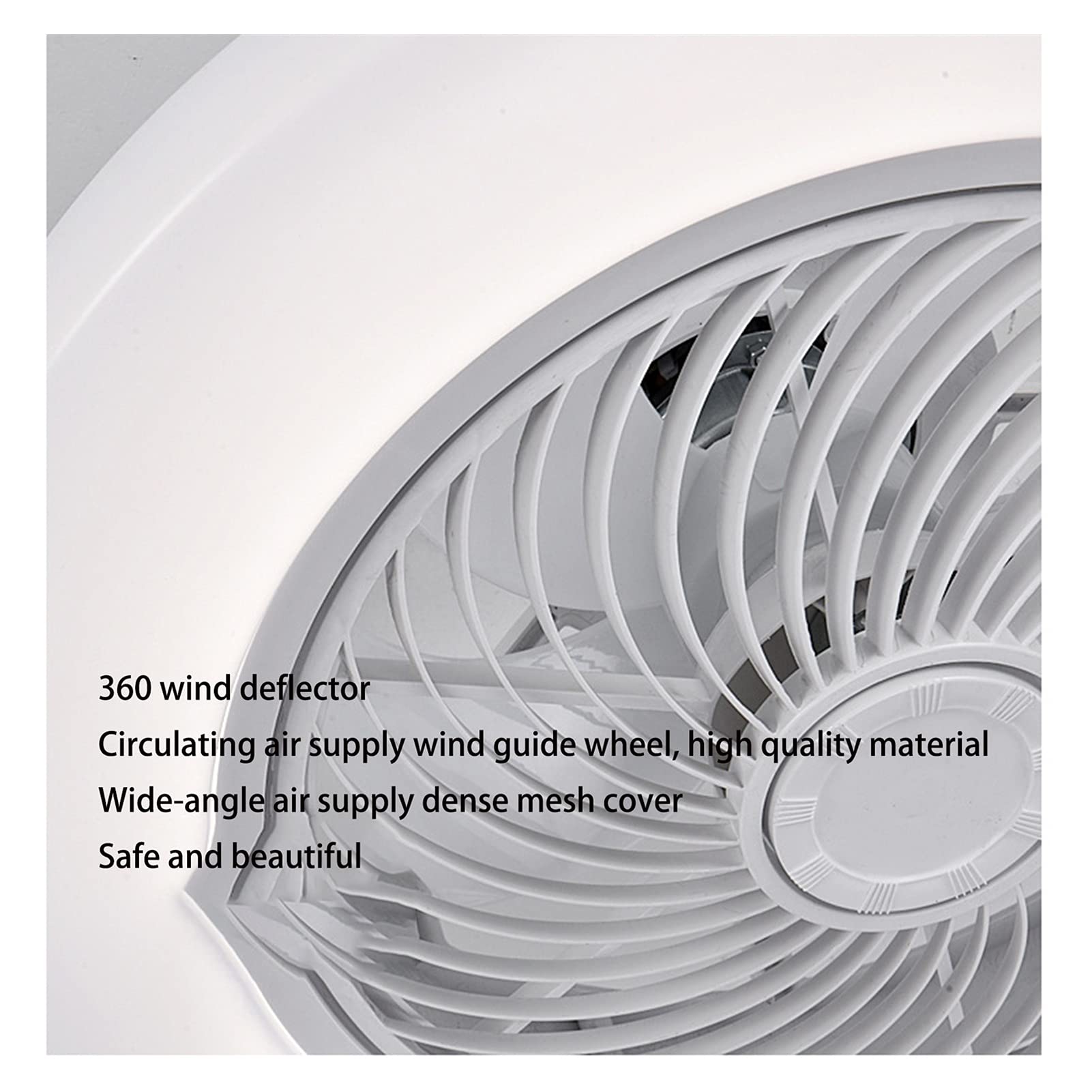 Bladeless Ceiling Fan with LED Chandelier - 36W Modern Remote Control Dimmable Lighting for Bedroom & Living Room | Adjustable Wind Speed | Brown Finish | Perfect for Home Cooling & Stylish Decor