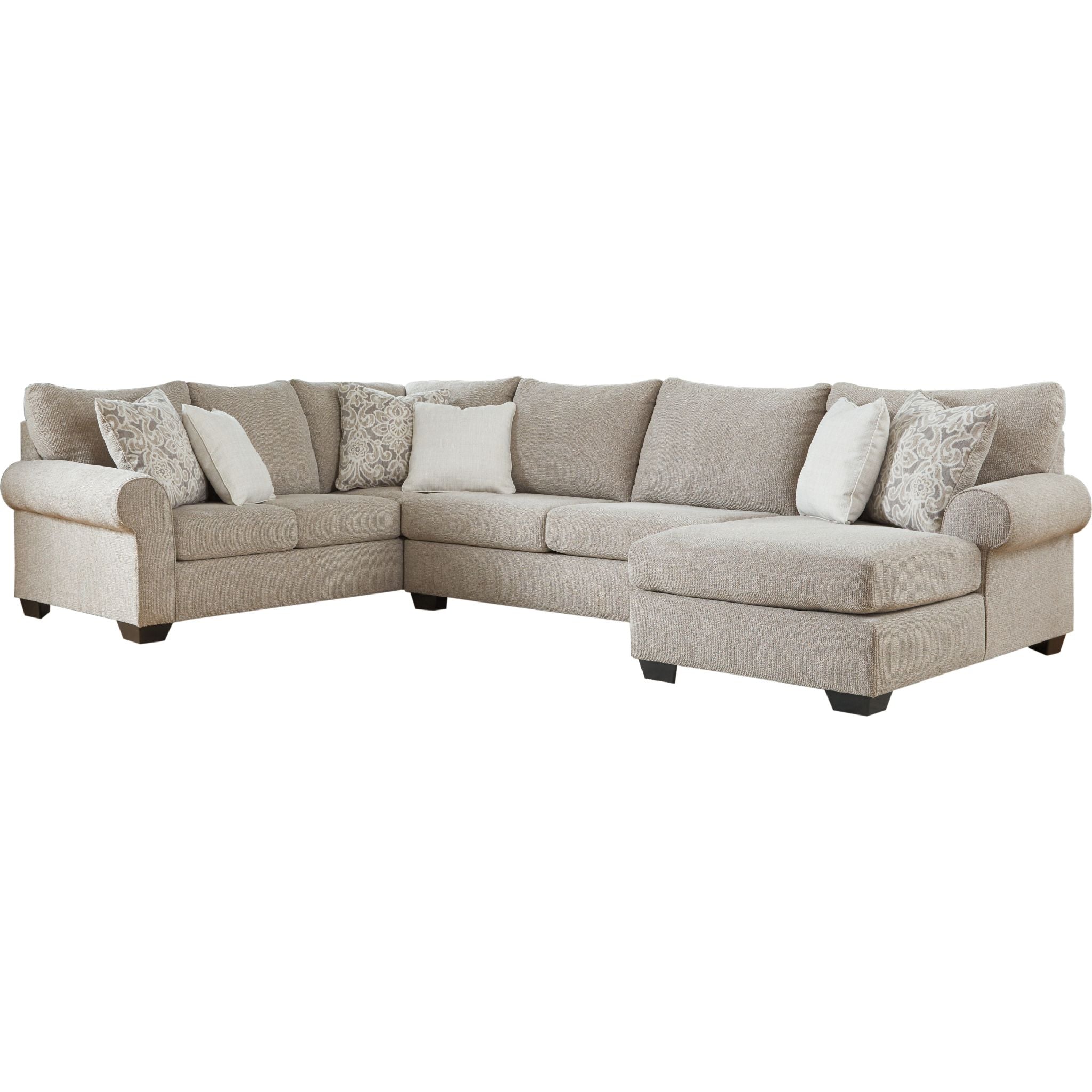 Baranello 3-Piece Sectional Sofa Set - Modern L-Shaped Couch with Chaise Lounge for Living Room, Family Room & Apartment | Comfortable Fabric Upholstery & Sturdy Frame