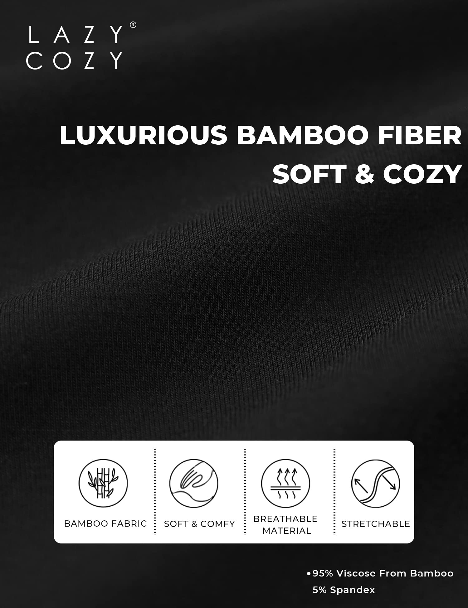 LazyCozy Women's Bamboo Viscose Pajama Set - Short Sleeve Top & Capri Pants Sleepwear - Soft 2-Piece Lounge Set for Comfortable Sleep & Relaxation at Home