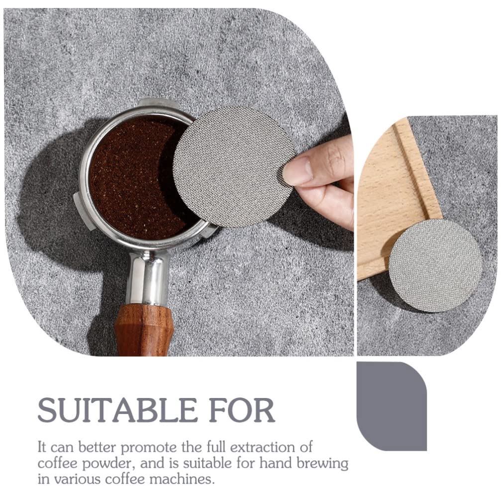 Zerodeko 2-Pack Stainless Steel Espresso Puck Screen & Filter - Compatible with Coffee Machines & Espresso Makers - Perfect for Barista-Grade Espresso Shots & Maple Syrup Infusion - Ideal for Home & Cafe Use