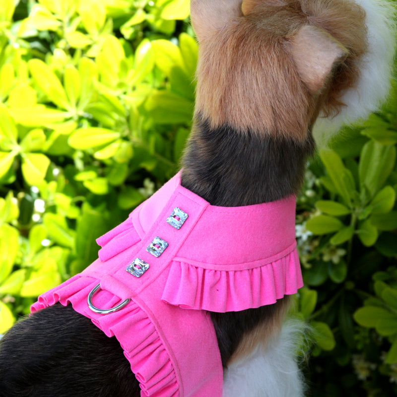 Pinafore Ruffles Tinkie Harness - Adjustable Dog Harness for Small Dogs, Cute Pet Fashion Accessory for Daily Walks & Outdoor Adventures