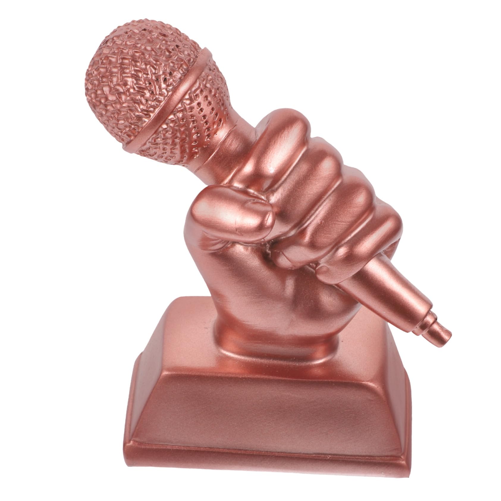 INOOMP 2 Pack Resin Trophy Decorations - Mini Microphone Trophy Awards for Office Desk, Singing Competition Prizes, Student Souvenirs - Perfect for Office Decor, Award Ceremonies & Gift Giving