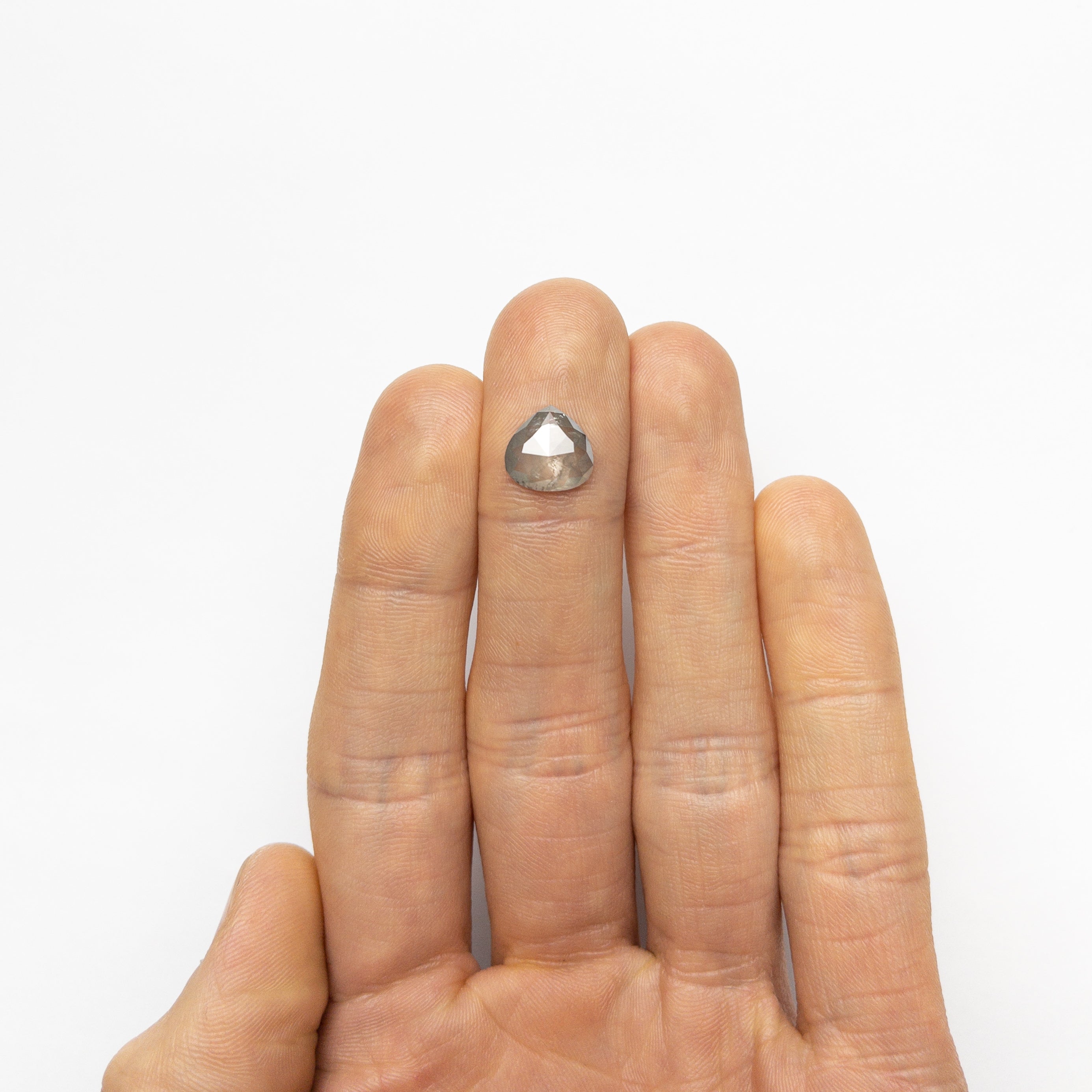 2.29ct Pear Rose Cut Diamond (9.82x10.13x2.81mm) - Loose Gemstone for Engagement Rings & Jewelry Making | Vintage Style Rose Cut Diamond for Unique Wedding Bands, Earrings & Pendants