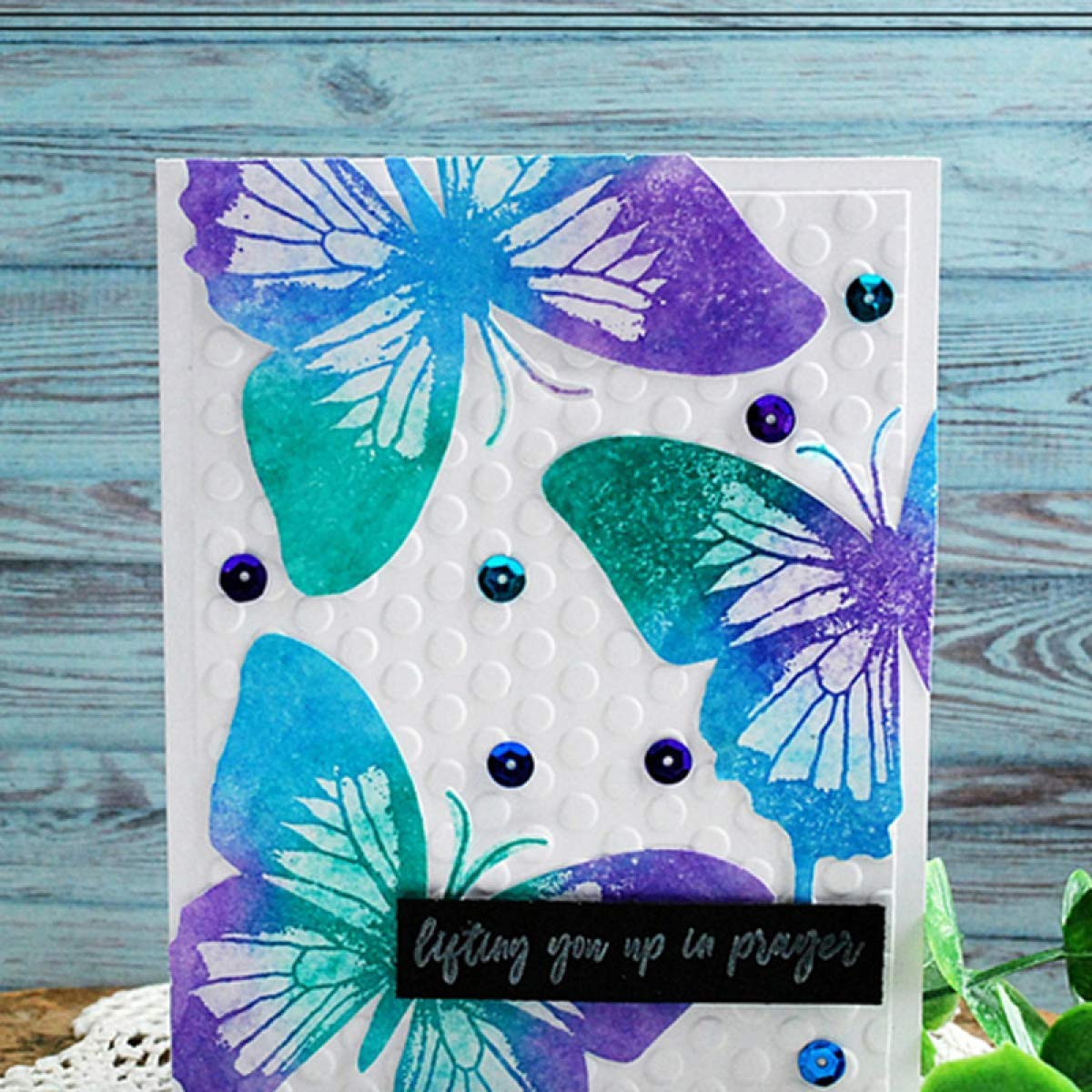 Begin Again Prayed for You Today Miracle Butterfly Clear Silicone Stamp & Metal Die Cut for Card Making, Scrapbooking, DIY Crafts, Photo Albums | Perfect for Handmade Greeting Cards, Invitations, and Paper Decorations