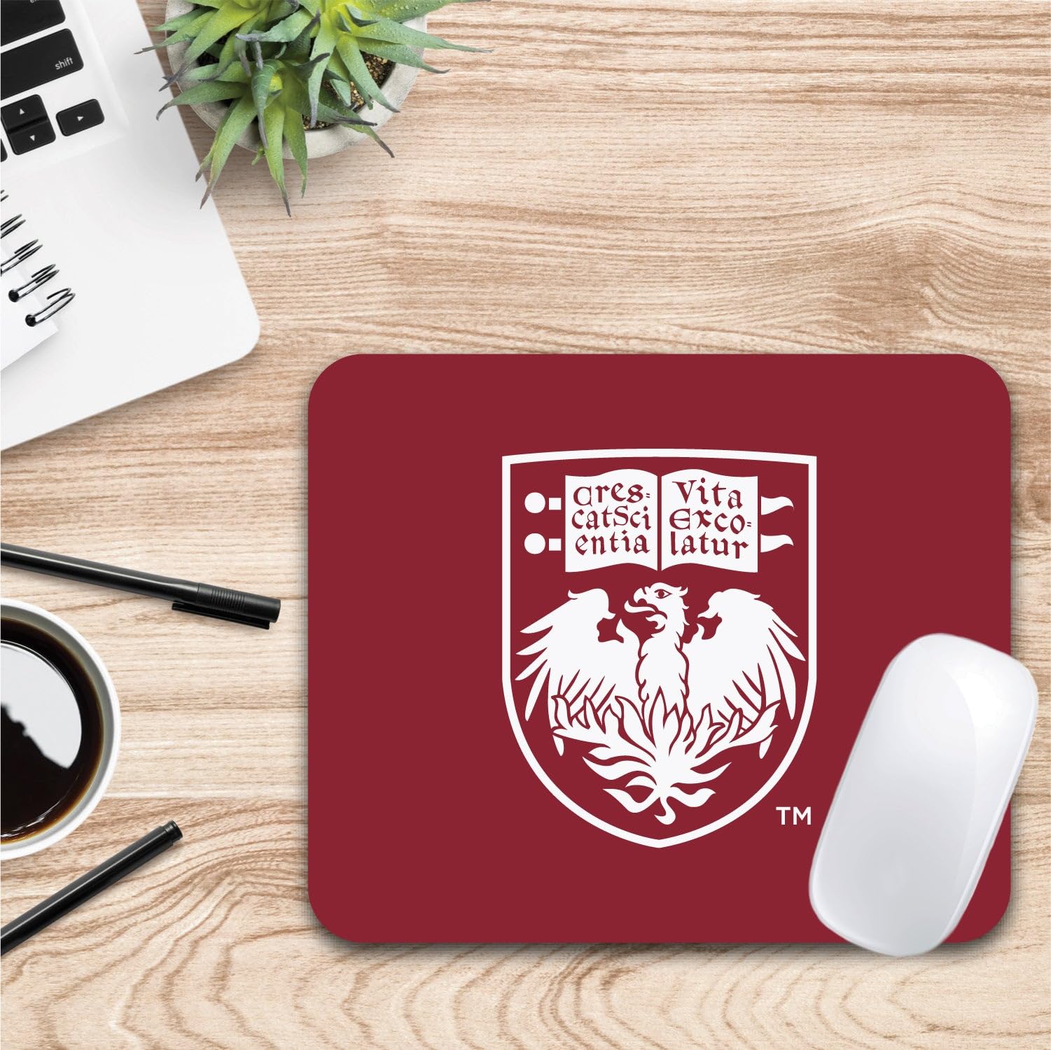 OTM Essentials University of Chicago Standard Fabric Mouse Pad - Classic Gaming & Office Desk Accessory for Work, Study & PC Gaming