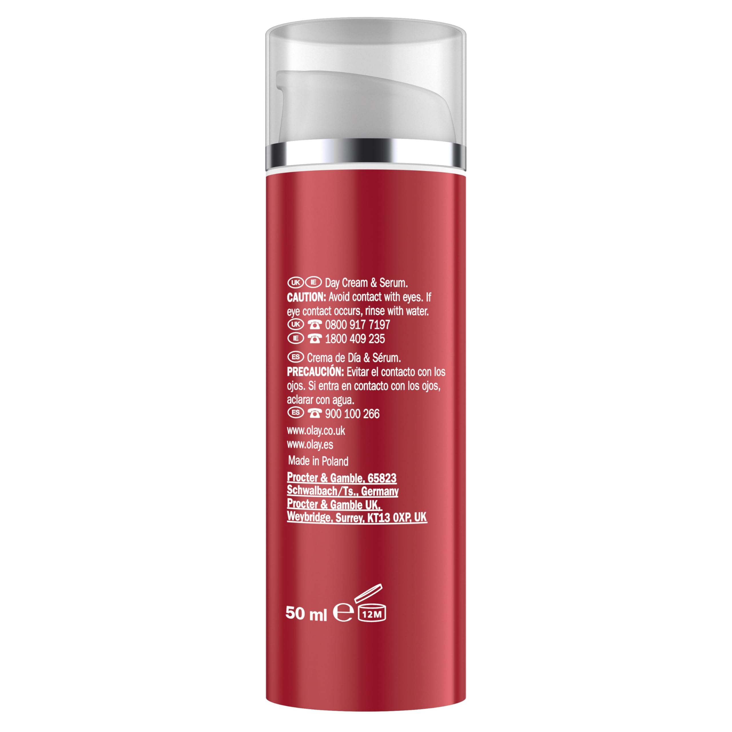 Olay Regenerist Day Face Cream & Serum - 2-in-1 Anti-Wrinkle & Firming Moisturizer with Niacinamide & Peptides for Hydration & Renewal | Lightweight 50ml | Perfect for Daily Anti-Aging Skincare Routine & Travel