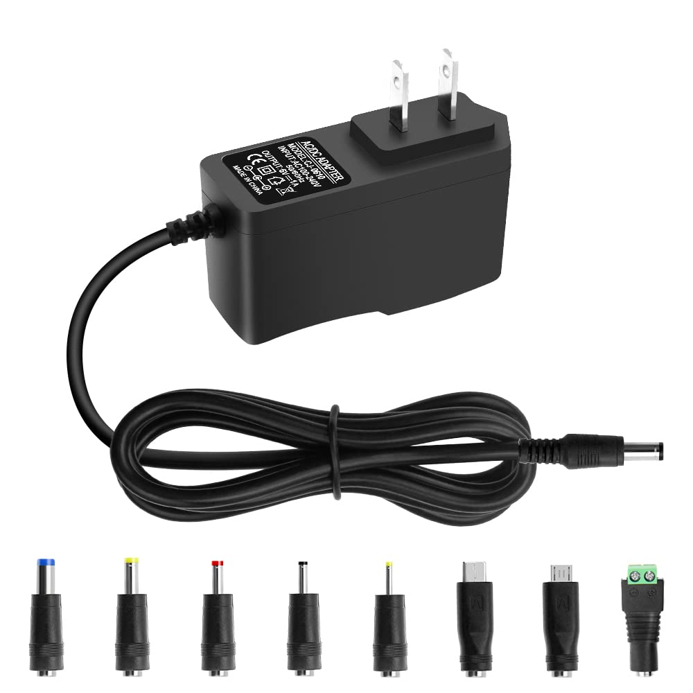 Arkare 6V 1A Power Adapter - AC 100V-240V to DC 6 Volt 1Amp Charger for Trash Can Doorbell, Alarm Monitor, Baby Swing, Electronic Scale, Radio & Speaker - Universal 6V Power Cord for Home & Office Electronics