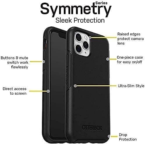 OtterBox Symmetry Series iPhone 11 Pro Case - Slim Protective Cover for iPhone 11 Pro (Black) | Shockproof & Drop Protection | Perfect for Everyday Use, Travel & Outdoor Activities