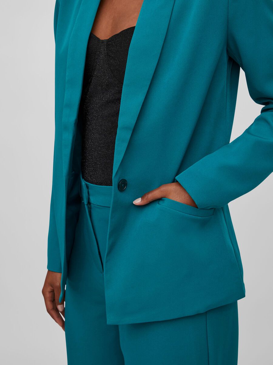 Kamma Loose Blazer for Women - Shaded Spruce Green Oversized Casual Blazer Jacket - Perfect for Office Wear, Business Casual, and Everyday Outfits