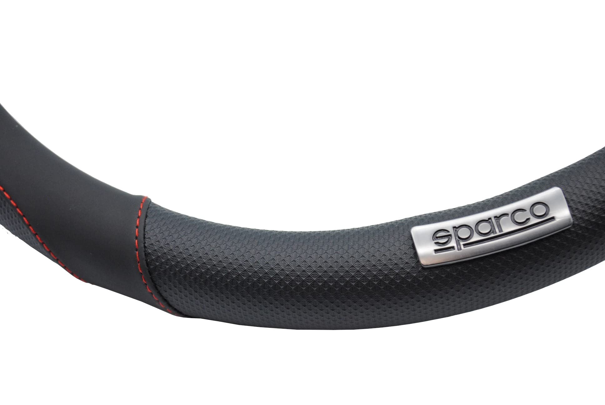 SPARCO SPC1113BK Universal Steering Wheel Cover - Black (C1113) | Non-Slip Grip, Easy Installation | Perfect for Cars, Trucks & SUVs - Enhance Driving Comfort & Style