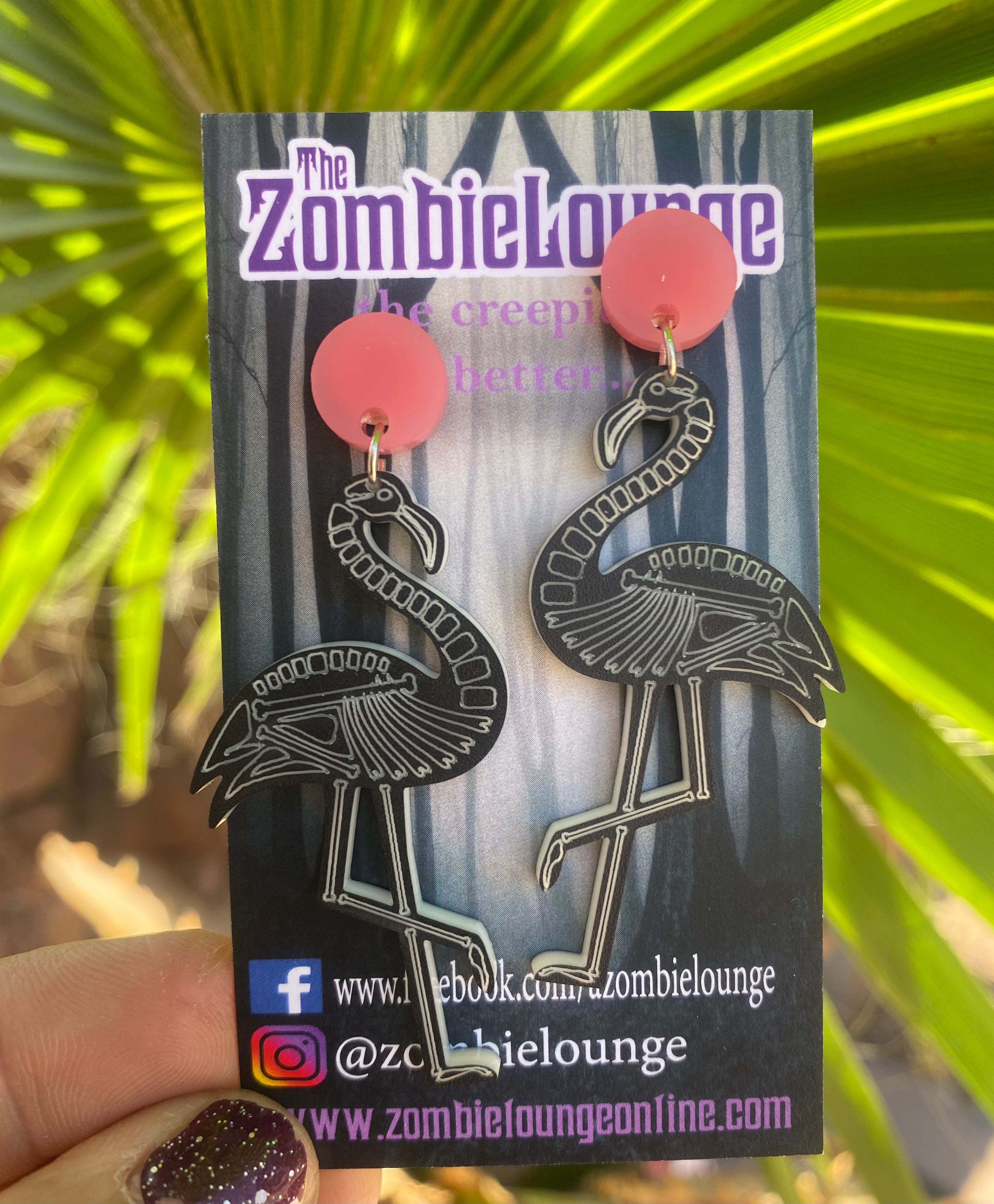 Stylish Flamingo Skeleton Earrings for Women - Gothic Boho Jewelry for Halloween, Costume Parties & Everyday Wear