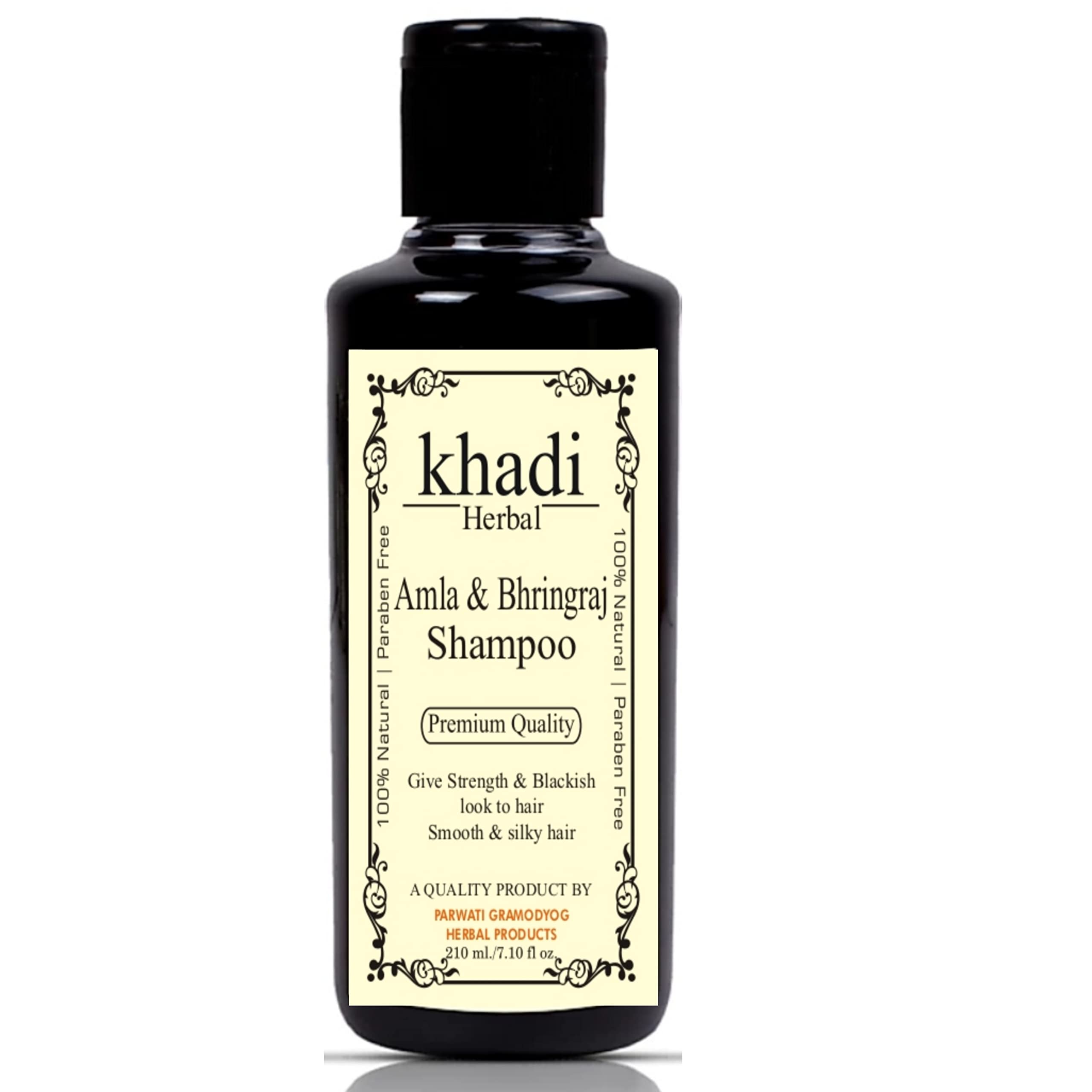 Herbigiri Herbal Amla & Bhringraj Shampoo - 210ml Paraben & Silicone Free Hair Strengthening Shampoo for Thicker, Healthier Hair - Ideal for Daily Use & Hair Growth Treatment