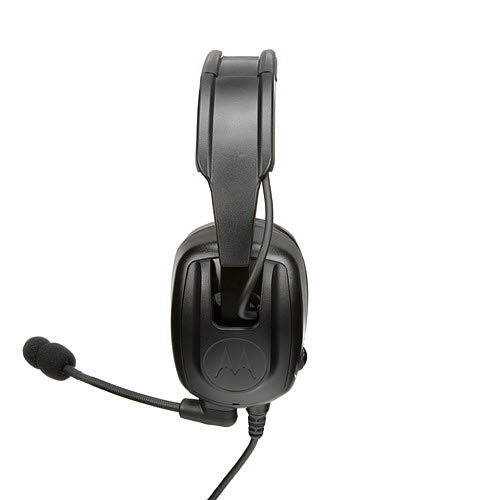 Motorola PMLN7465A Heavy Duty Headset - Noise Cancelling Two-Way Radio Headset for Construction, Warehouse & Security Teams - Durable Communication Headgear for Loud Work Environments