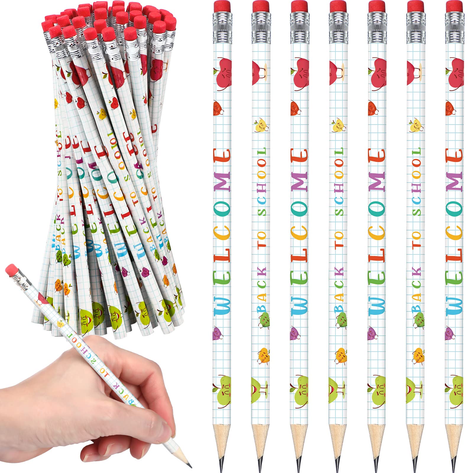 72 Pack Motivational Welcome Back to School Pencils - Funny Cute Classroom Pencils for Kids, Students & Teachers - First Day of School Supplies, Drawing Pencils & Encouragement Gifts - Perfect for Classroom Rewards, Homework Motivation & Student Incentives