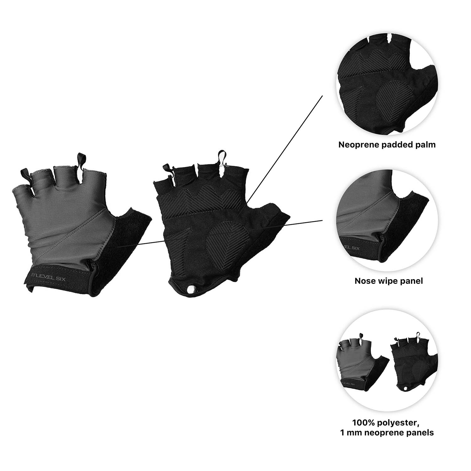 Level Six Cascade Half Finger Paddling Gloves - Waterproof & Grip Enhanced for Kayaking, Canoeing, SUP - Perfect for Outdoor Water Sports & Adventure Activities