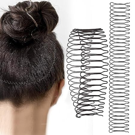 SELLIVICA U-Shape Hair Finishing Comb - Invisible Hair Holder & Styling Tool for Women - Metal Wire Hair Combs for Bangs, Updos & Hairstyles - Perfect for Daily Use, Parties & Special Occasions