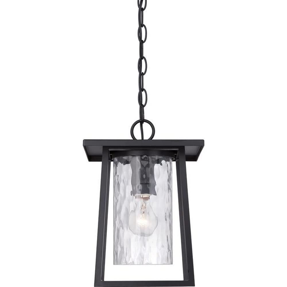1 Light Outdoor Hanging Lantern - Transitional Style Weatherproof Porch Light with Clear Glass, Perfect for Patio, Garden, Deck & Front Door Decor (Model: 71-Bel-1663626)