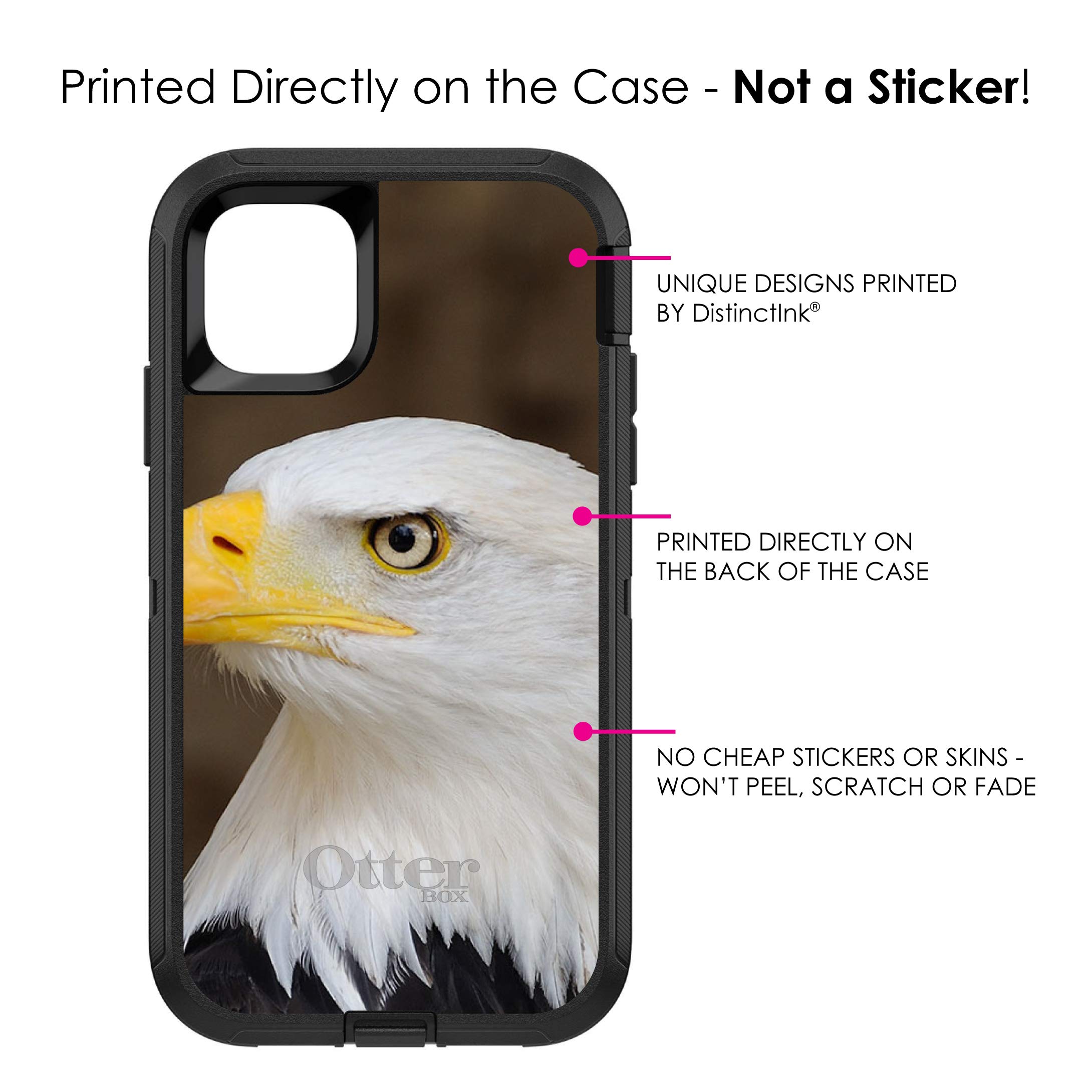 DistinctInk iPhone 11 Pro MAX Case (6.5 Inch) - Premium Protective Cover with Bald Eagle Design | Durable Replacement for OtterBox Defender | Perfect for Outdoor Adventures, Travel & Daily Protection